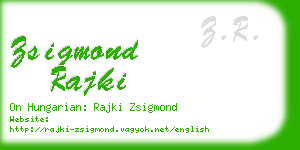 zsigmond rajki business card